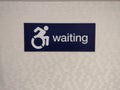 Accessible Waiting Area, Dynamic Accessibility Symbol Royalty Free Stock Photo